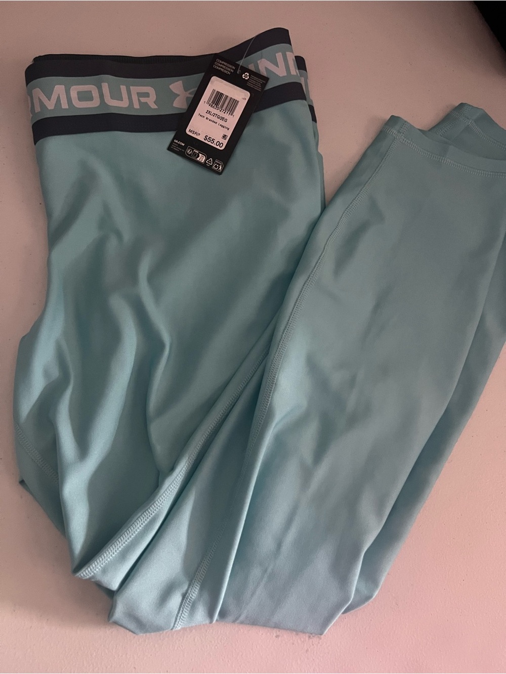 Under armour light blue leggings size 2xL